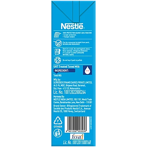 Nestle A+ Toned Milk, 1 L