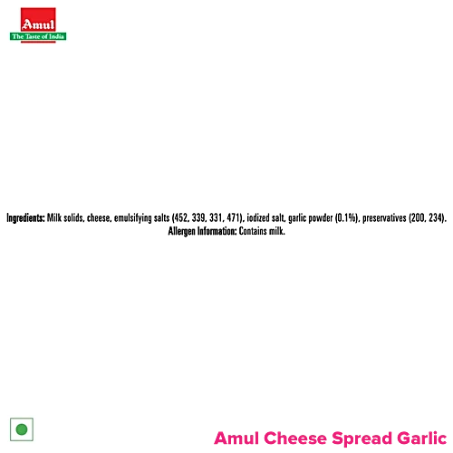 Amul Spicy Garlic Cheese Spread, 200 g Tub