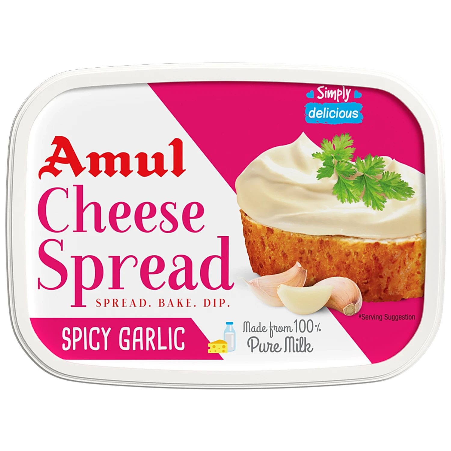 Amul Spicy Garlic Cheese Spread, 200 g Tub