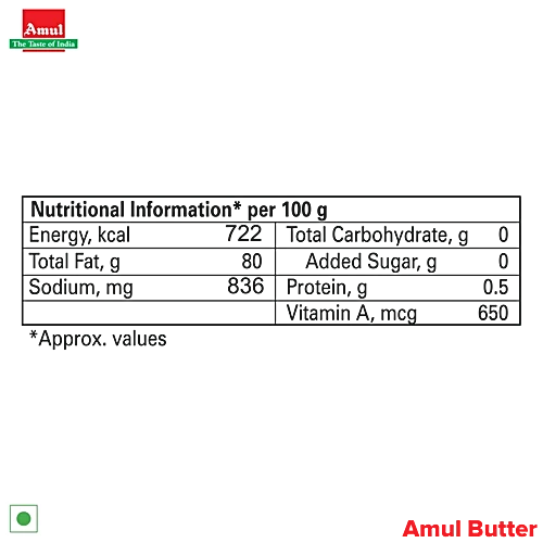 Amul Pasteurised Butter, 100 g