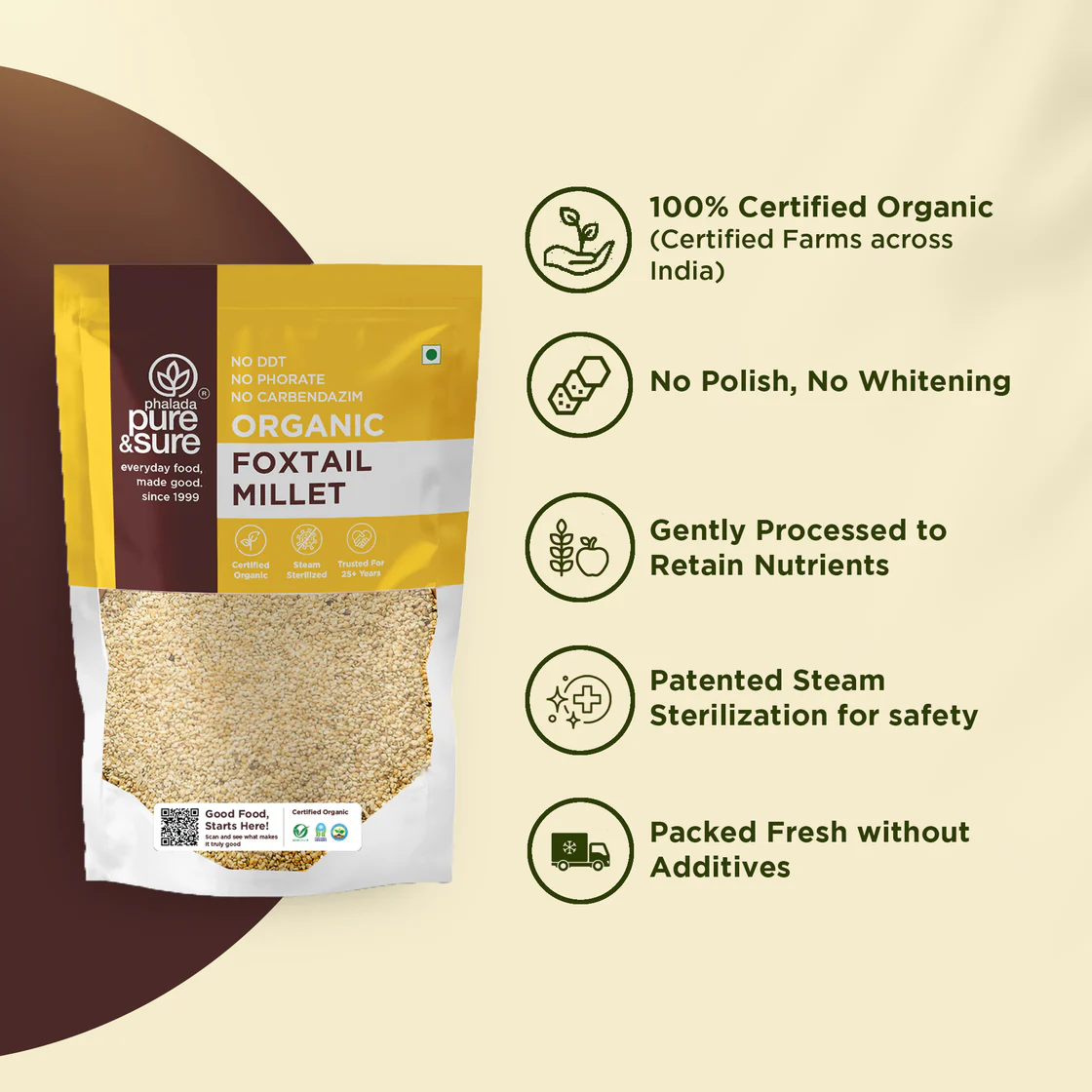 Pure & Sure Organic Foxtail Millet, 500 g
