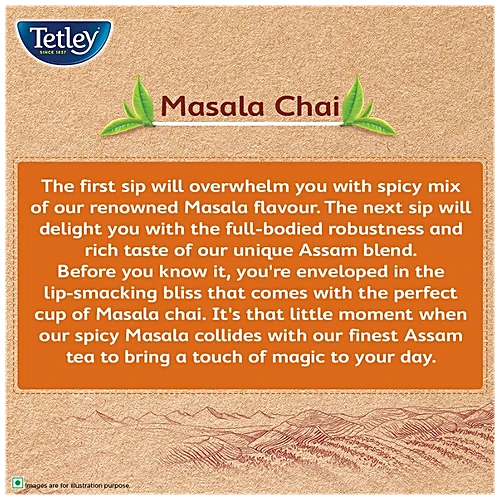 Tetley Masala Chai Flavoured Tea, 50 Bags