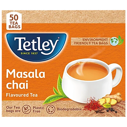 Tetley Masala Chai Flavoured Tea, 50 Bags