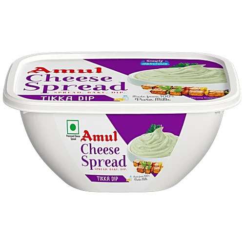 Amul Processed Cheese Spread - Tikka Dip, Made from Pure Milk, 200 g Tub