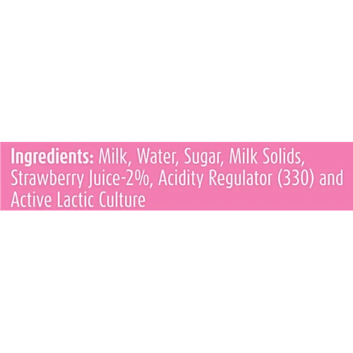 Mother Dairy Lassi - Strawberry, 180 ml Bottle