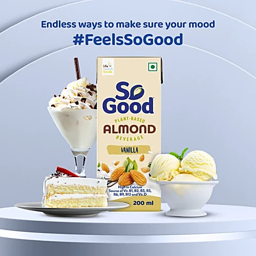 So Good Plant-Based Almond Beverage - Vanilla, 200 ml