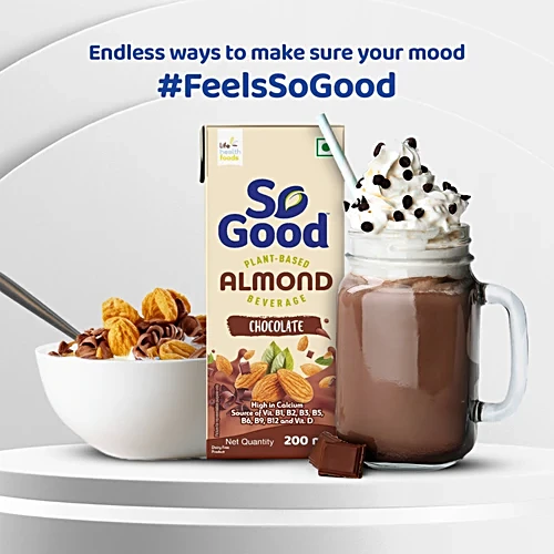 So Good Plant-Based Almond Beverage - Chocolate, 200 ml