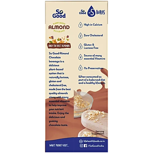 So Good Plant-Based Almond Beverage - Chocolate, 200 ml