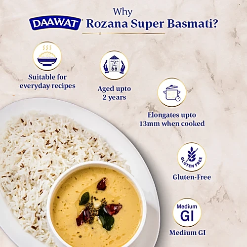 Daawat Rozana Super Basmati Rice, 5 kg