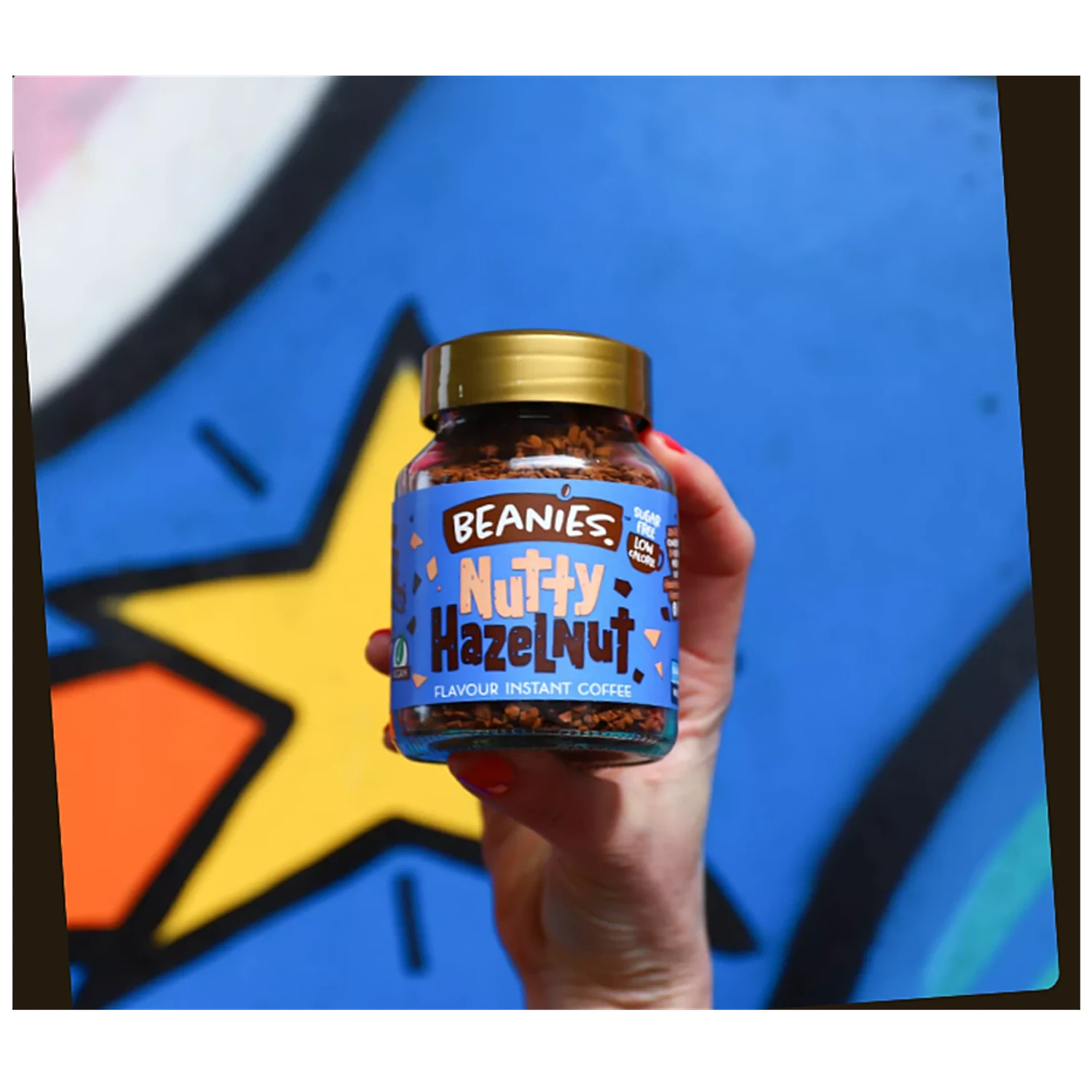 Beanies Flavour Instant Coffee - Nutty Hazelnut, 50 g Bottle