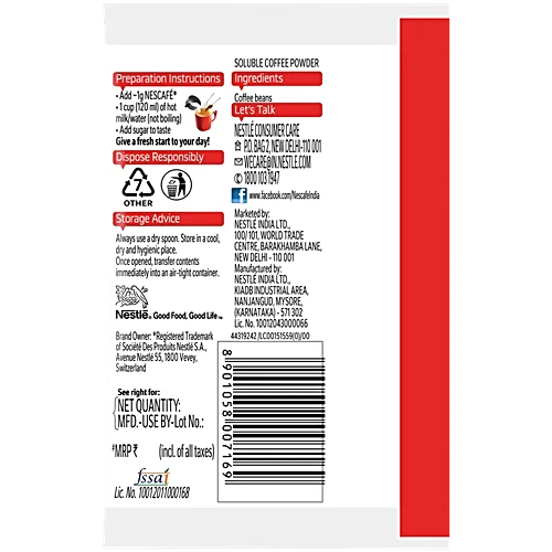 Nescafe Classic Instant Coffee Powder, 3.5 g