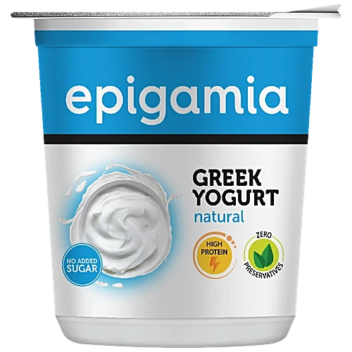 Epigamia Natural Greek Yogurt, 400 g Cup