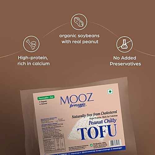 Mooz Organic Peanut Chilly Tofu/ Soy Paneer, 200 g