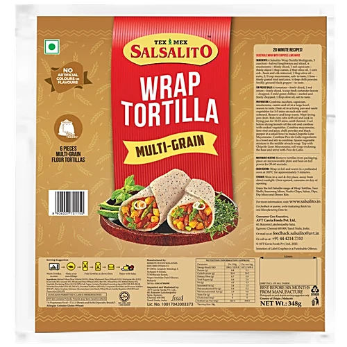 Tex Mex Salsalito Wrap Tortilla - Multi-grain, 348 g