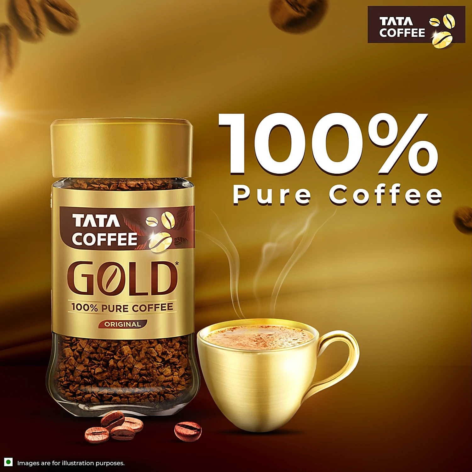 Tata Coffee Gold Pure Coffee, 50 g