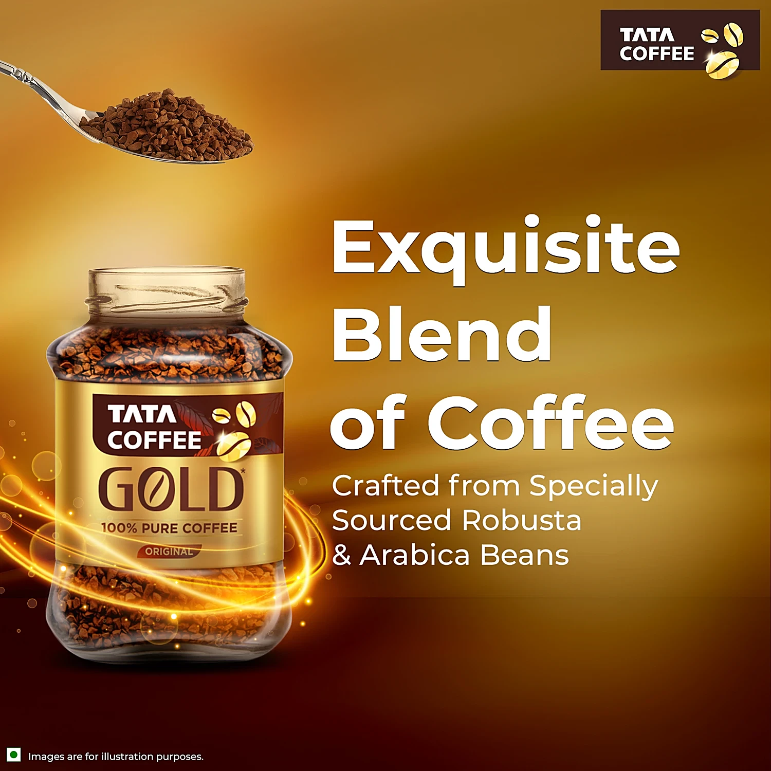 Tata Coffee Gold Pure Coffee, 50 g