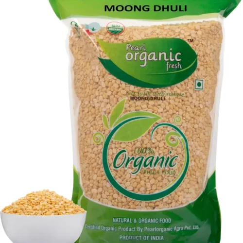 Pearl Organic Fresh Yellow Moong Dal, (Moong Dal Dhuli) 500 g