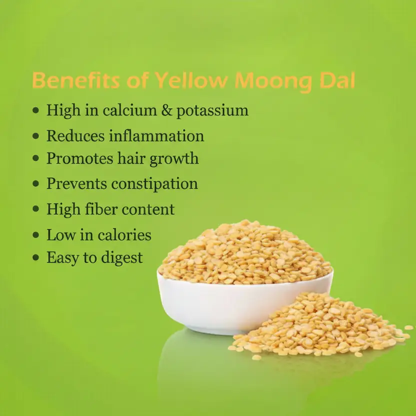 Pearl Organic Fresh Yellow Moong Dal, (Moong Dal Dhuli) 500 g