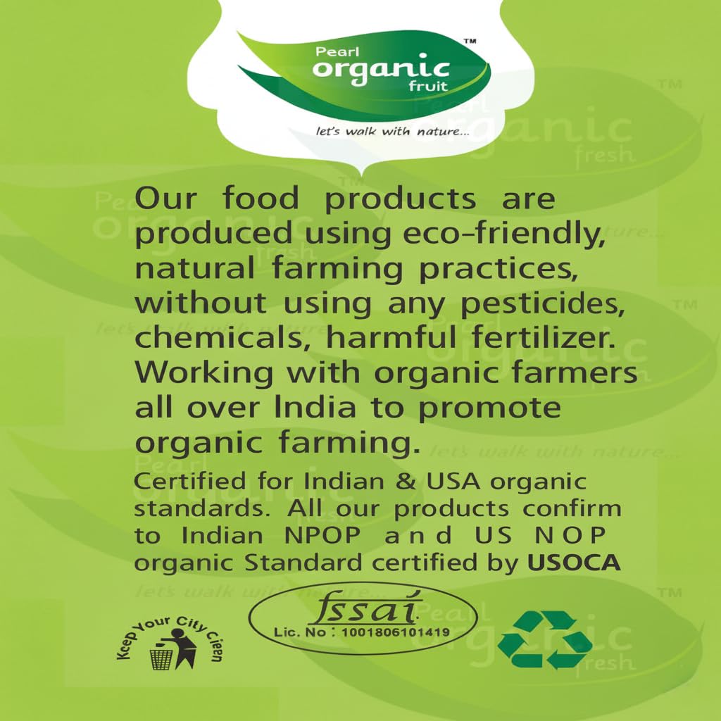 Pearl Organic Fresh Organic Arhar Dal (Toor Dal), 500 g