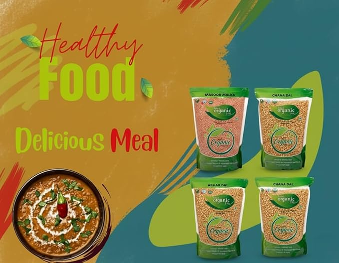 Pearl Organic Fresh Organic Dal - Masoor Malka, 500 g