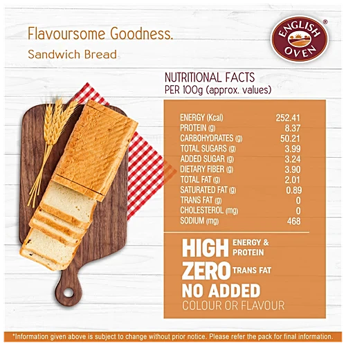English Oven Sandwich Bread, 400 g Pouch - Image 3