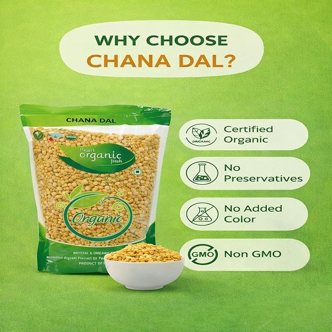 Pearl Organic Fresh Organic Chana Dal