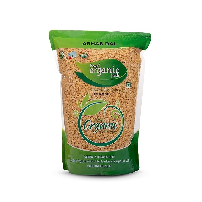 Pearl Organic Fresh Organic Arhar Dal (Toor Dal), 500 g