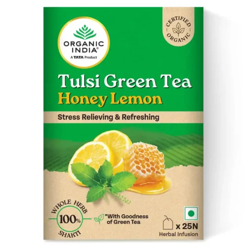 Organic India Honey Lemon Flavored & Tulsi, 25 Tea Bags