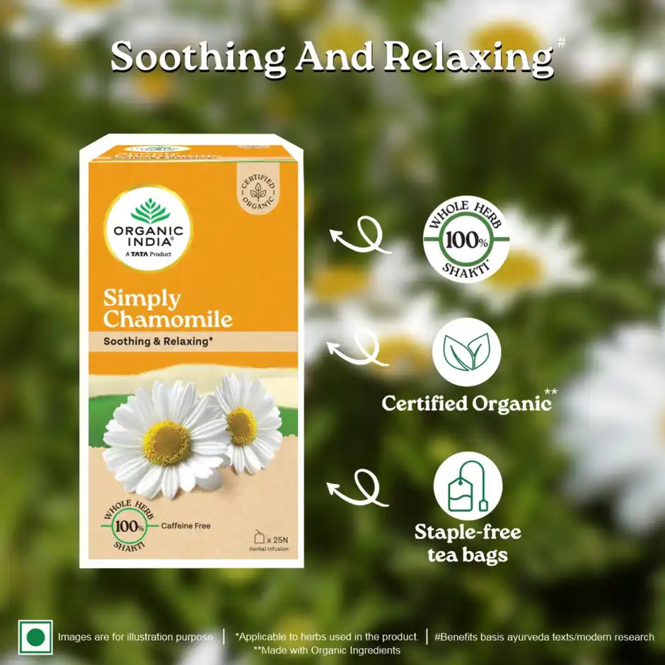 Organic India Simply Chamomile, 25 Tea Bags
