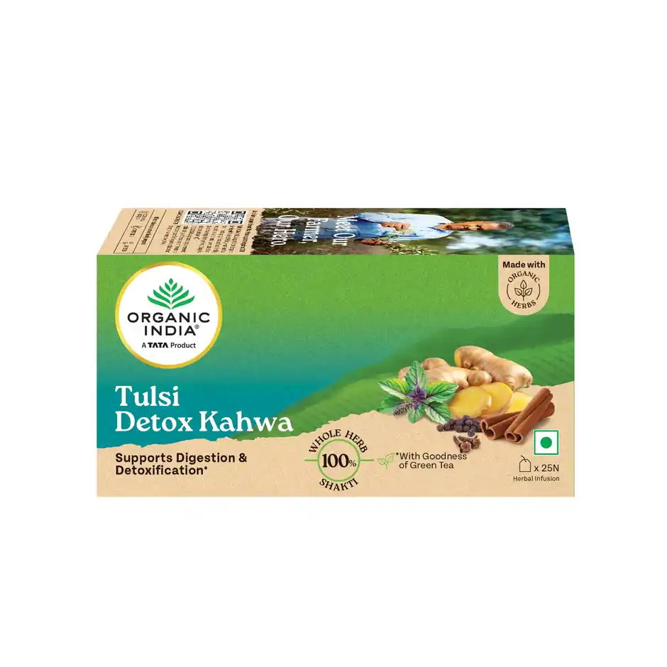 Organic India Tulsi Detox Kahwa, 25 Tea Bags,