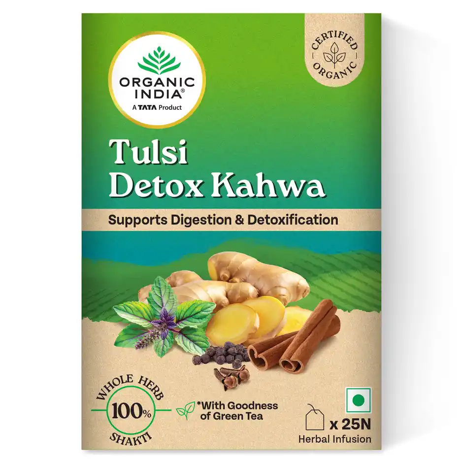 Organic India Tulsi Detox Kahwa, 25 Tea Bags,