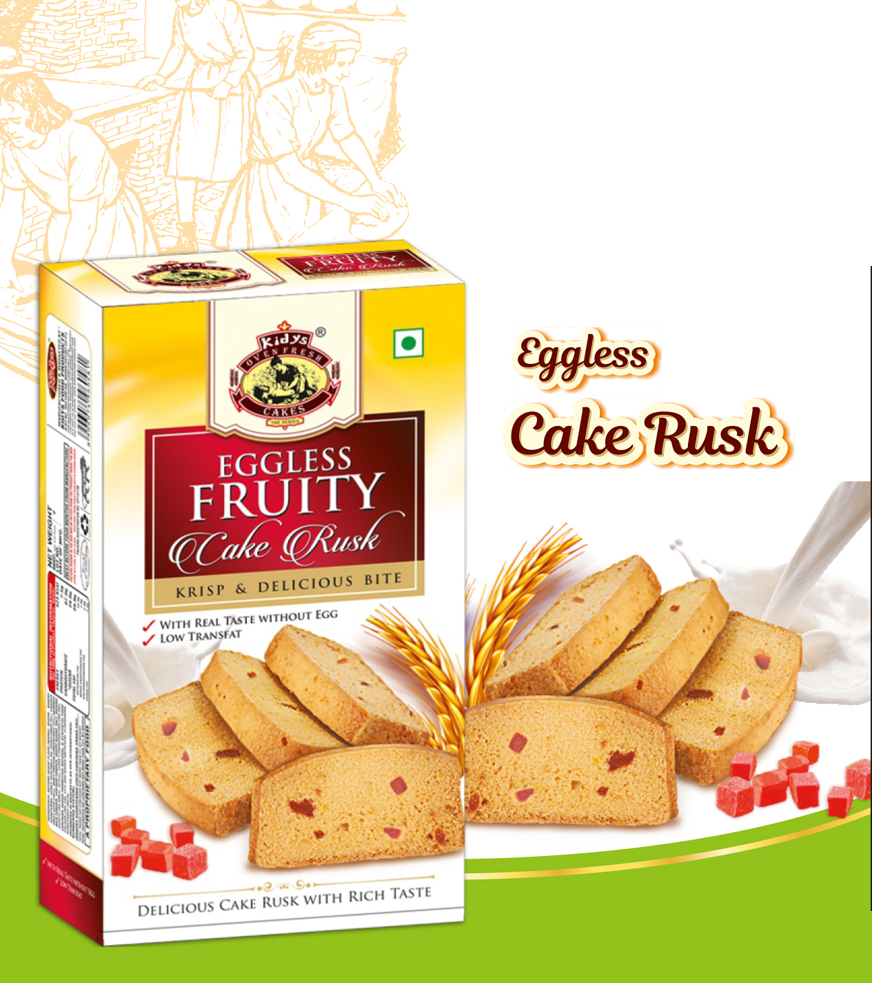 Kidys Eggless Fruity Cake Rusk, 350 g