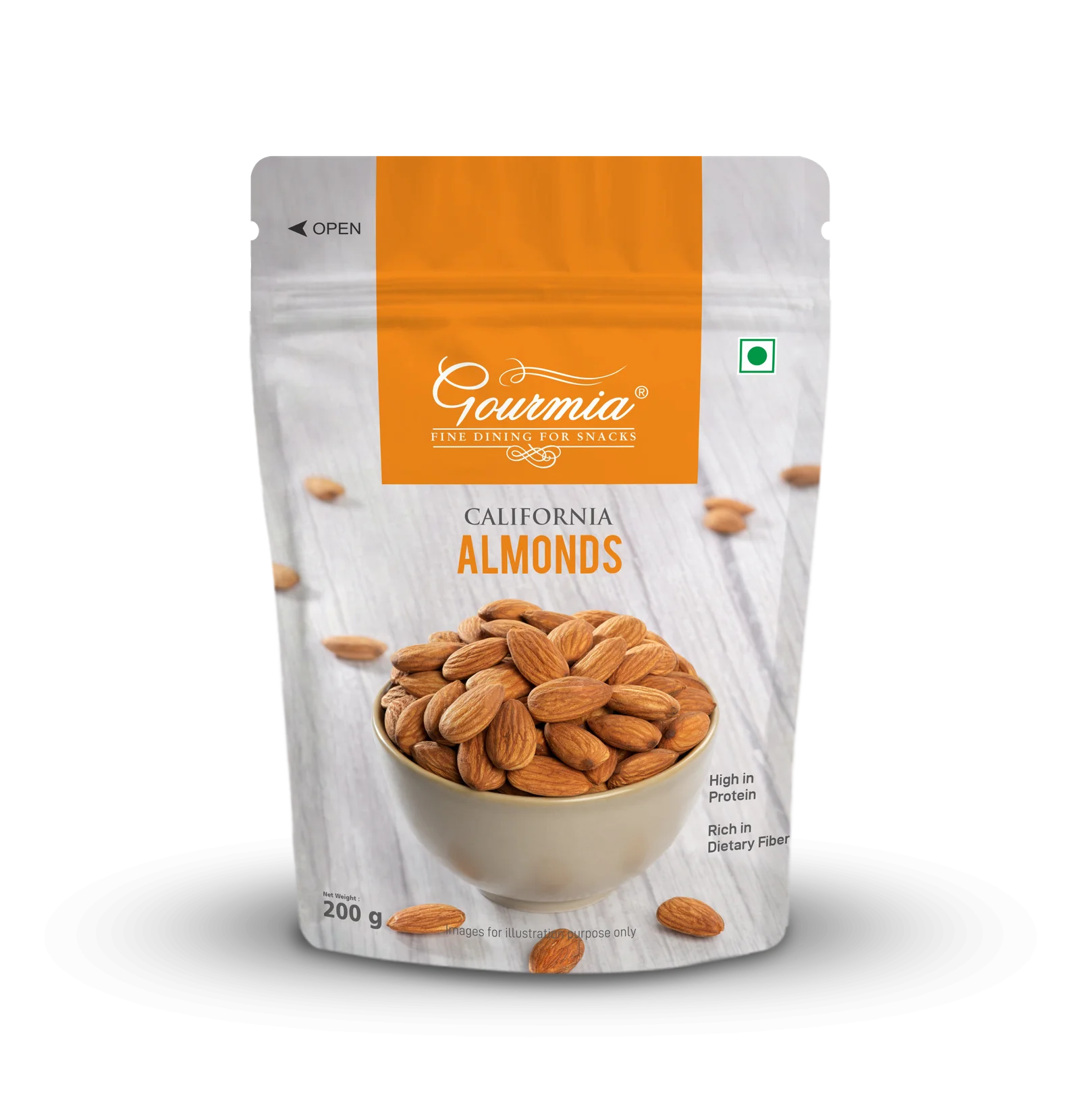Gourmia California Almonds 200g