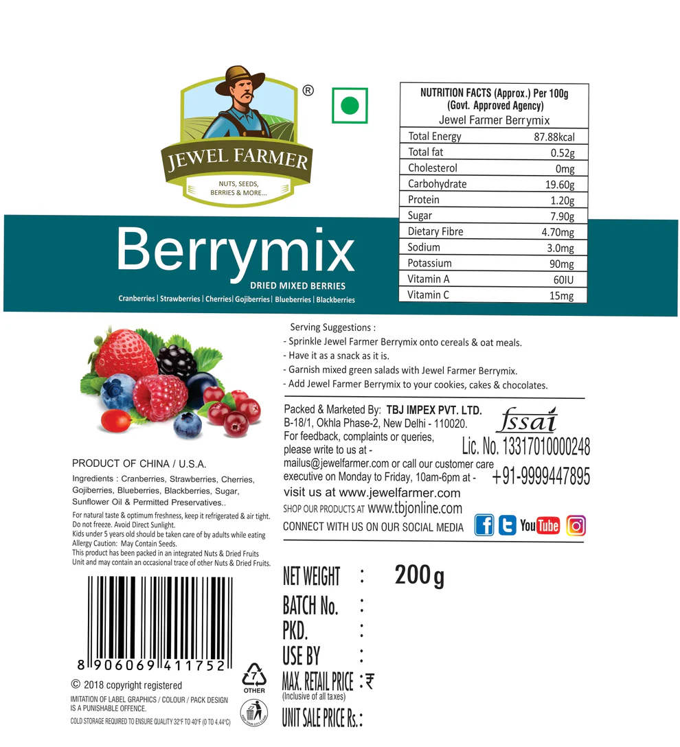 Jewel Farmer Berry Mix - 200g