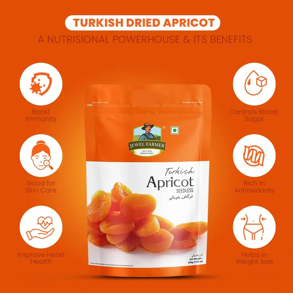 Jewel Farmer Turkish Apricot Seedless- 200g