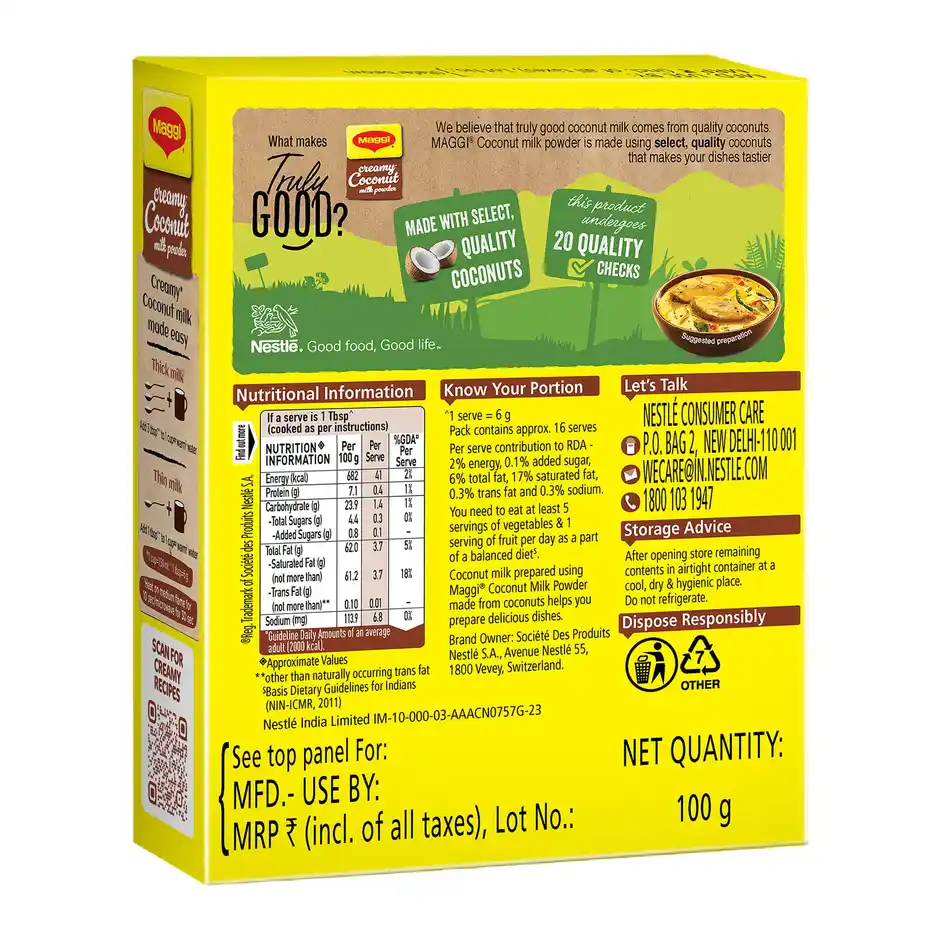 Maggi Creamy Coconut Milk Powder, 100 g