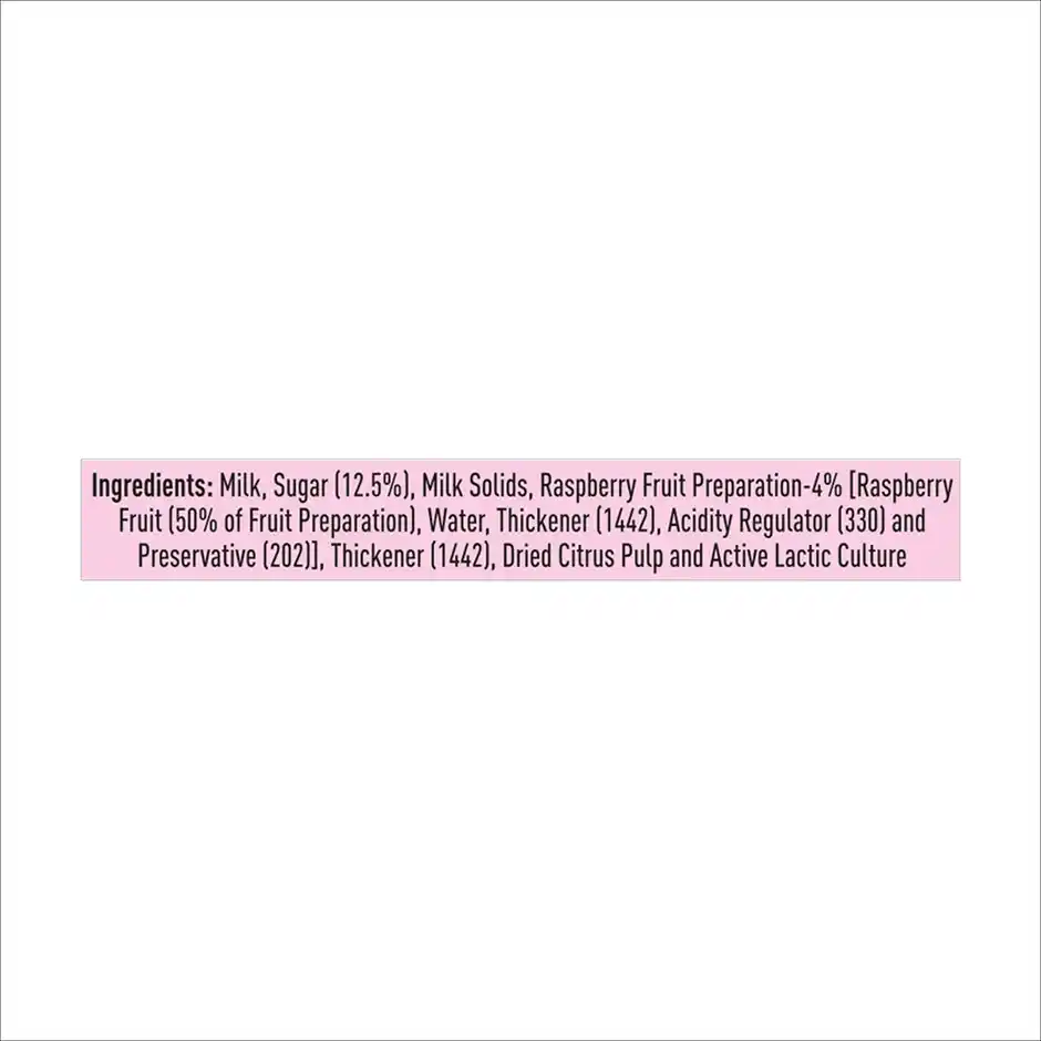 Mother Dairy Fruit Yoghurt- Raspberry, 100 g