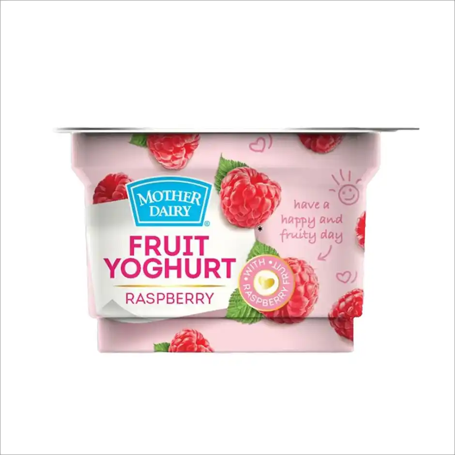 Mother Dairy Fruit Yoghurt- Raspberry, 100 g