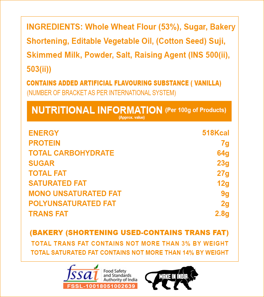Kidys Shahi Atta Cookies 400 g