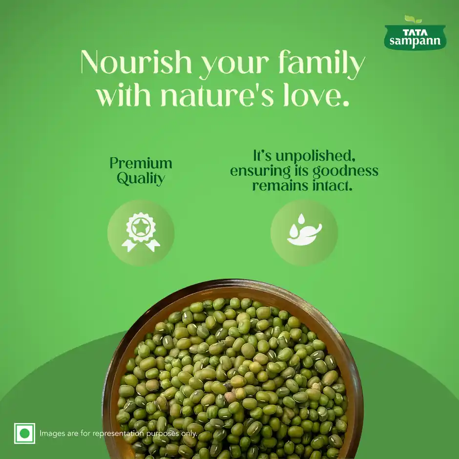 Tata Sampann Unpolished Green Moong, 500g