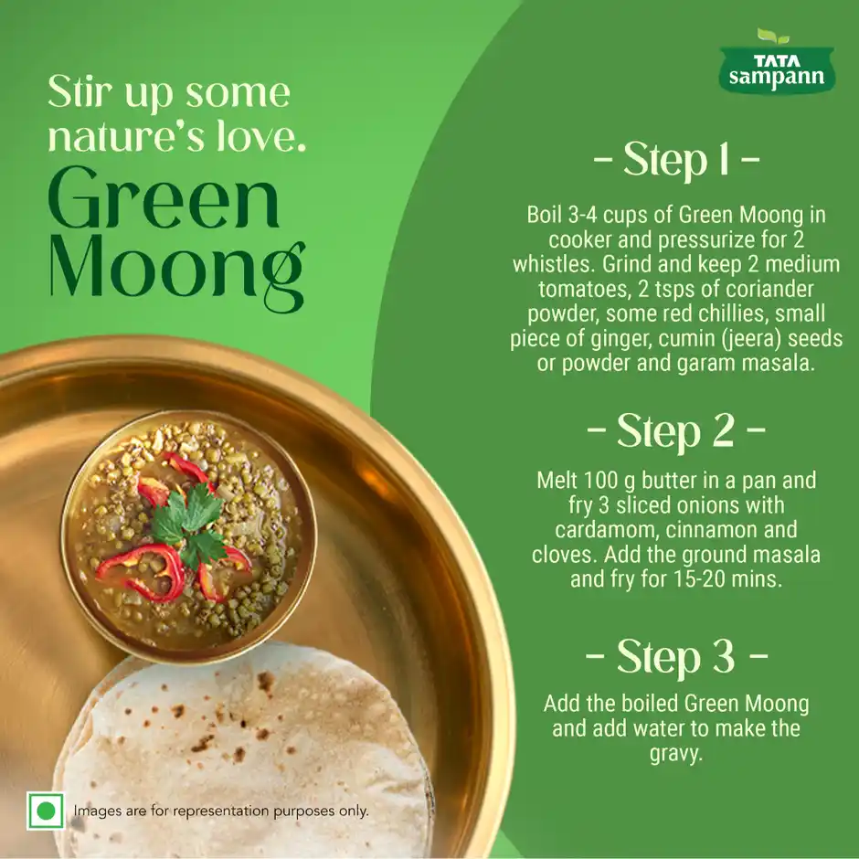 Tata Sampann Unpolished Green Moong, 500g