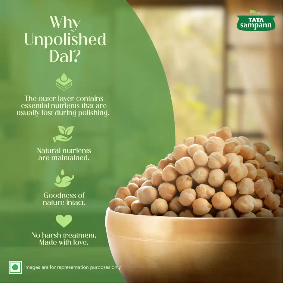 Tata Sampann Unpolished Kabuli Chana, Medium Size, 500g