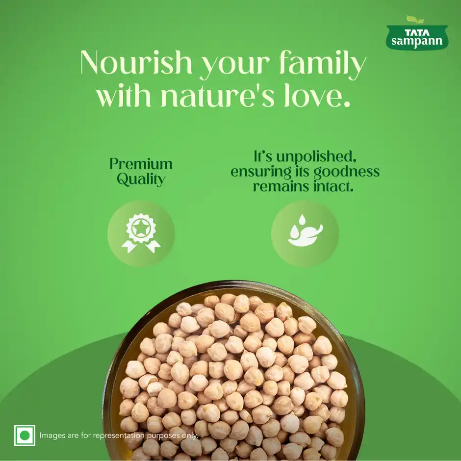 Tata Sampann Unpolished Kabuli Chana, Medium Size, 500g