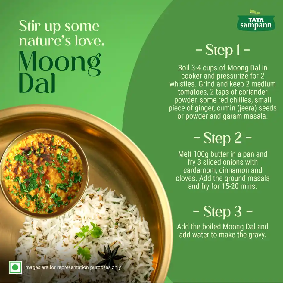 Tata Sampann Unpolished Moong Dal ,500g