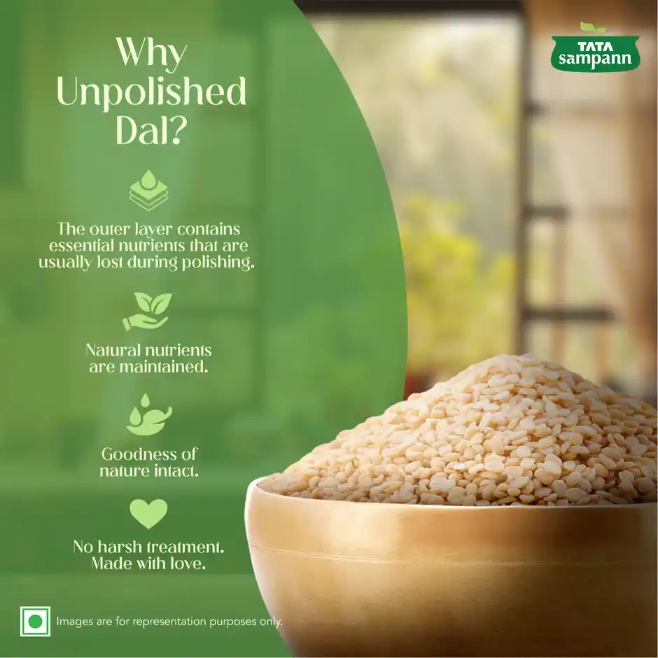 Tata Sampann Unpolished Urad Dal, 500 g