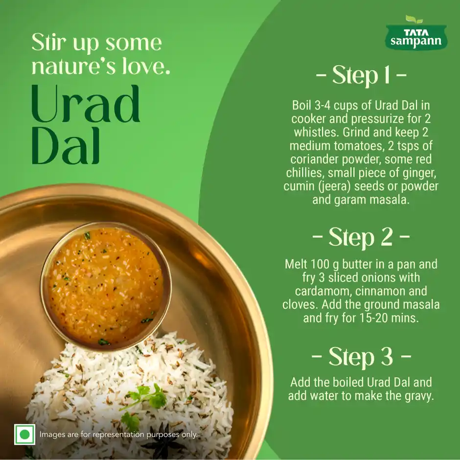 Tata Sampann Unpolished Urad Dal, 500 g