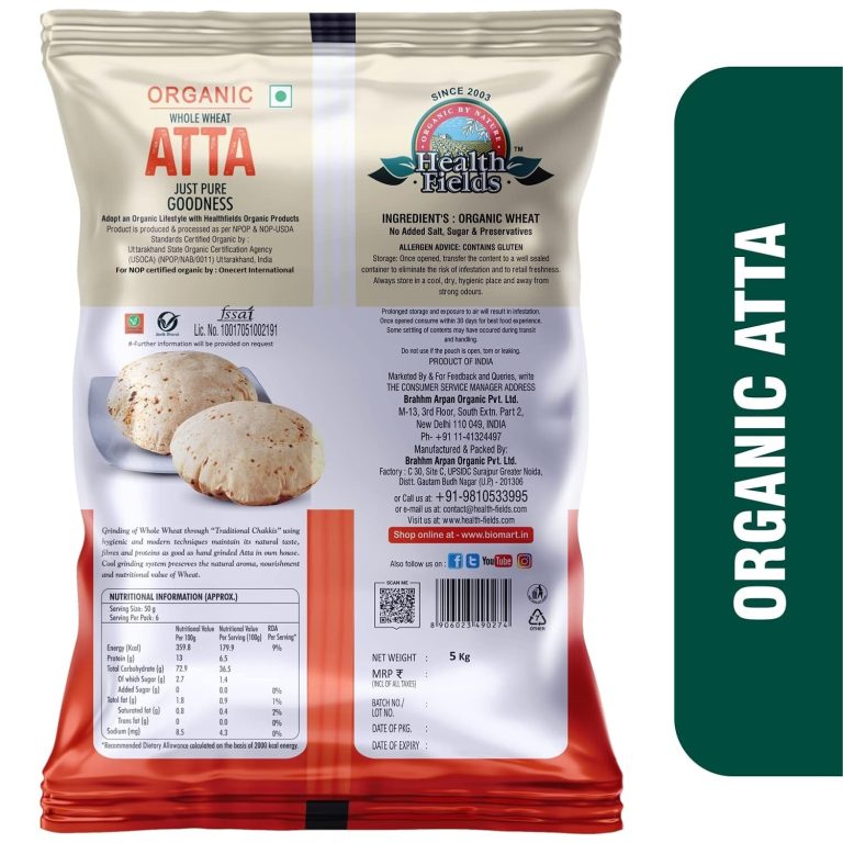 Organic Whole Wheat Flour, 5Kg