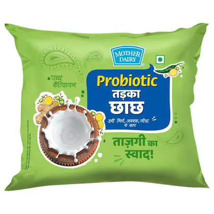 Mother Dairy Probiotic Tadka Chach, 270 ml Pouch
