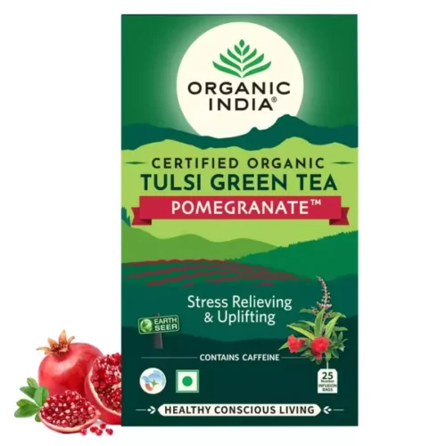 Organic India Tulsi Pomegranate Green Tea, 25 Bags