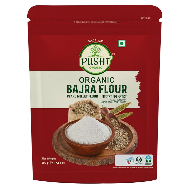 Pusht Organic Pearl Millet Flour, 500 g
